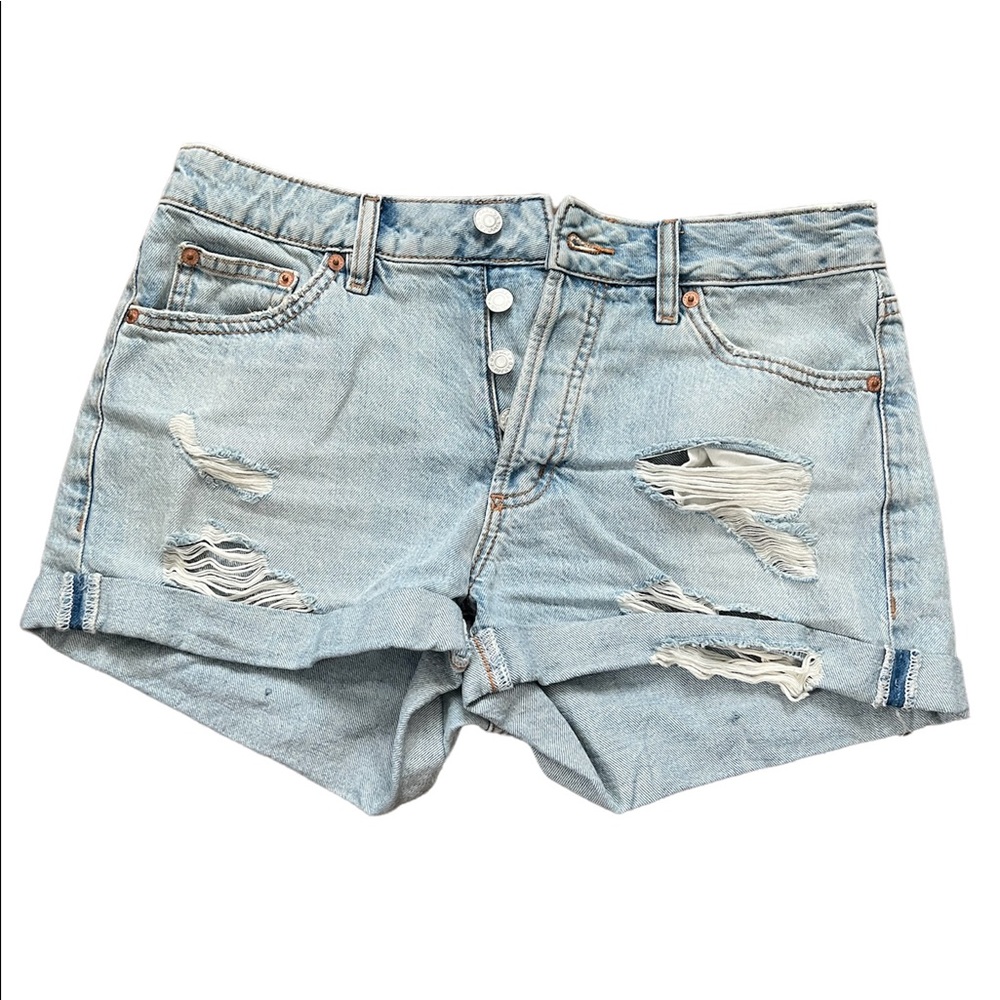 GARAGE DENIM ripped jean shorts
